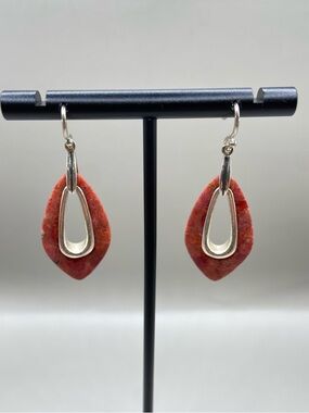 Silpada "The Cardinal Rule" Red Coral Earrings